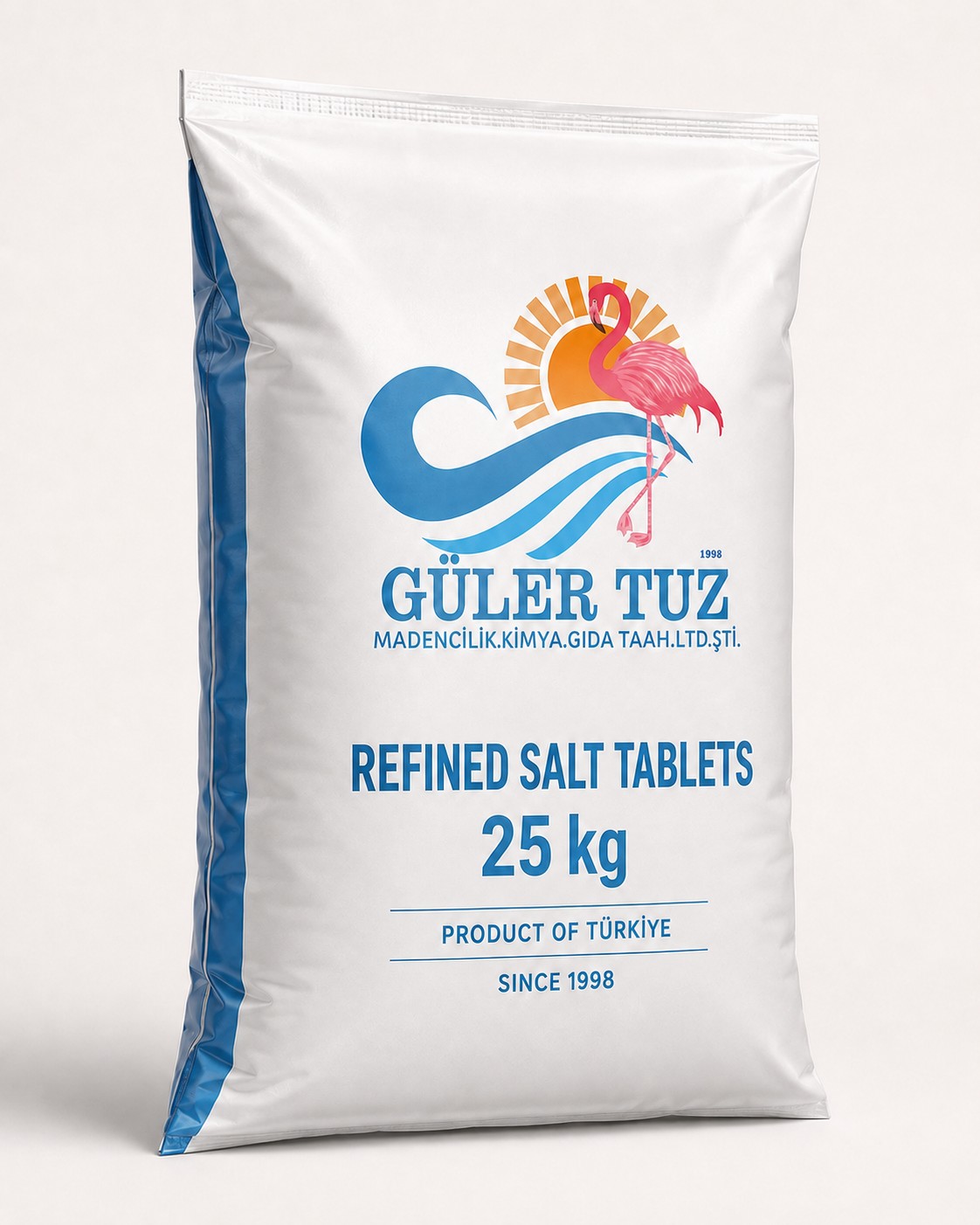 Güler Tuz rafinētas tablešu sāls iepakojums, 25 kg